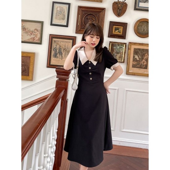 formal dress for women elegant classy plain dress puff sleeve dress button down dress maternity dress for pregnant vintage dress for women fitted dress fairy dress black dress midi dress for women dress korean style plus size dress for women