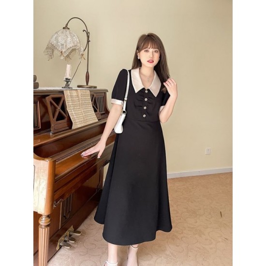 formal dress for women elegant classy plain dress puff sleeve dress button down dress maternity dress for pregnant vintage dress for women fitted dress fairy dress black dress midi dress for women dress korean style plus size dress for women