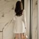 Autumn and winter temperament goddess Style Sexy waist closing suit dress