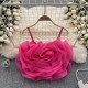 Design Sense of Niche Resort Style Organza Three-dimensional Flower Camisole Women's Summer New Style Chic Versatile Jacket