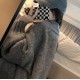 Korean version of the new lazy all-match loose solid color sleeve knitted sweater cardigan jacket