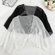 Women Chiffon Short Cardigan Summer Sun Protection Clothing Ladies Lace Tops V Neck Half Sleeve Short Jacket