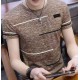 Fashion Korean men’s casual T shirt sleeve round neck tops