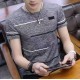 Fashion Korean men’s casual T shirt sleeve round neck tops