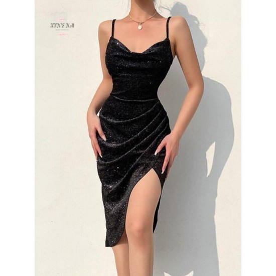 Velvet 2023 Summer Women Bodycon Long Solid Midi Dress Sleeveless Backless Elegant Party Outfits Club Clothes