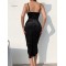 Velvet 2023 Summer Women Bodycon Long Solid Midi Dress Sleeveless Backless Elegant Party Outfits Club Clothes