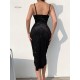 Velvet 2023 Summer Women Bodycon Long Solid Midi Dress Sleeveless Backless Elegant Party Outfits Club Clothes