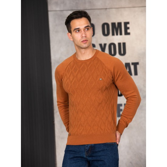 AIOPESON Argyle Basic Men Sweaters Solid Color O-neck Long sleeve Knitted Male Pullover Winter Fashion New Warm Sweaters for Men