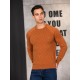 AIOPESON Argyle Basic Men Sweaters Solid Color O-neck Long sleeve Knitted Male Pullover Winter Fashion New Warm Sweaters for Men